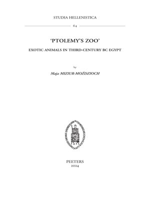 cover image of 'Ptolemy's Zoo'